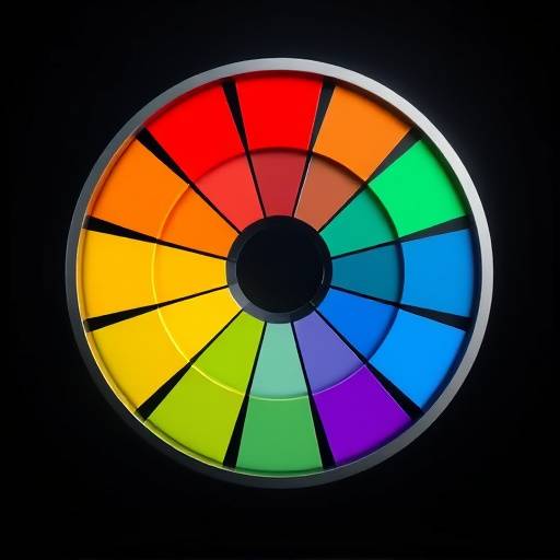 Color correction icon, a color wheel