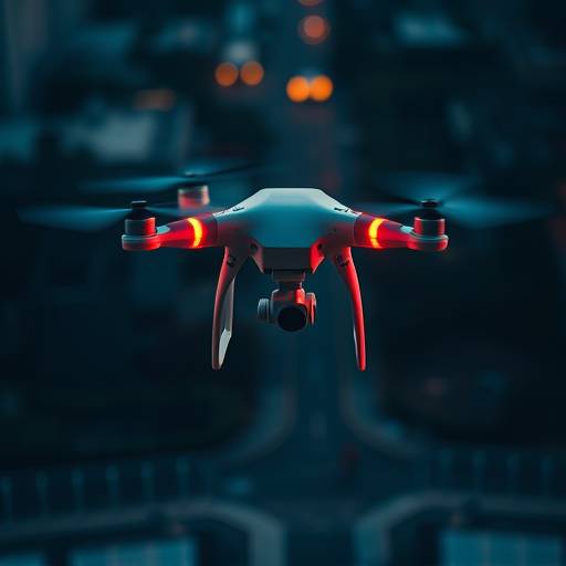 Drone videography icon, a drone flying