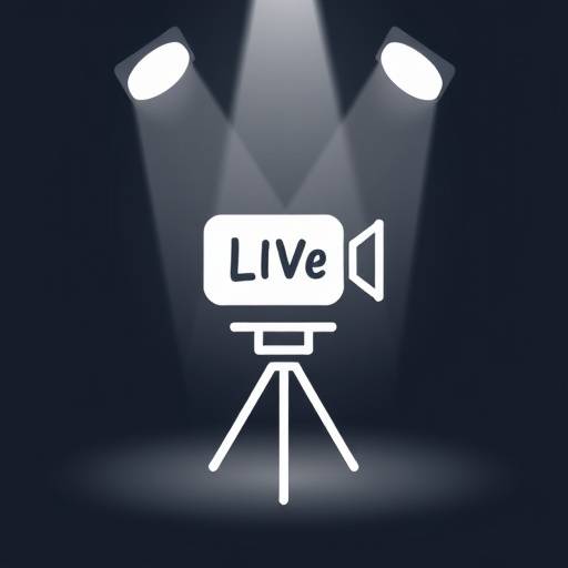 Live streaming icon, a broadcast symbol