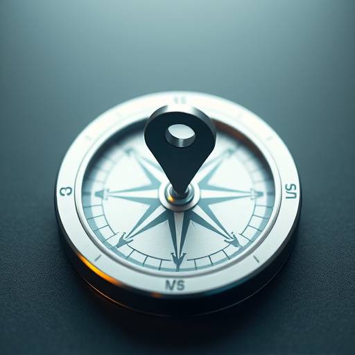 Location scouting icon, a compass with a location pin