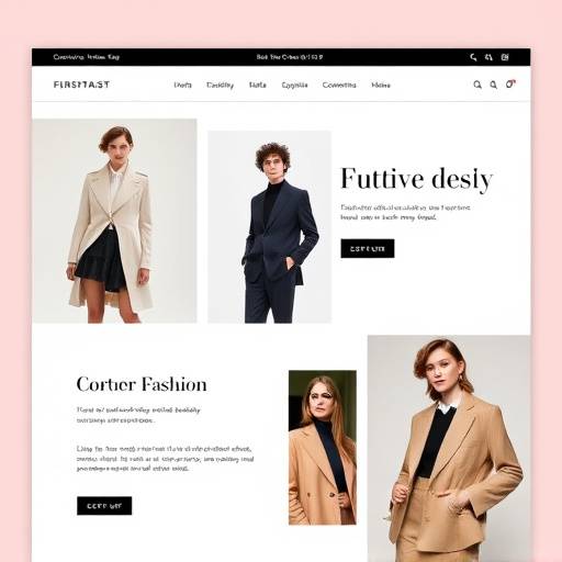 Screenshot of a minimalist and elegant website for a fashion brand