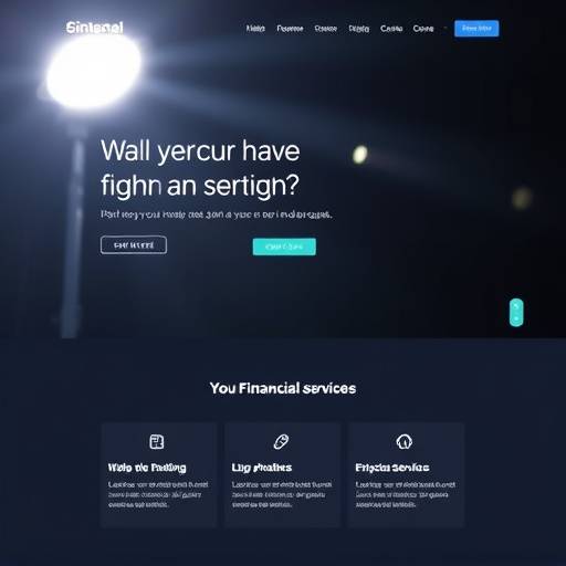 Screenshot of a modern and clean website design for a financial services company
