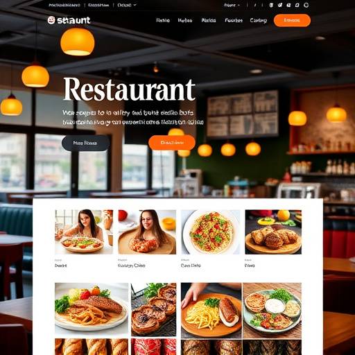 Screenshot of a vibrant and engaging website for a local restaurant